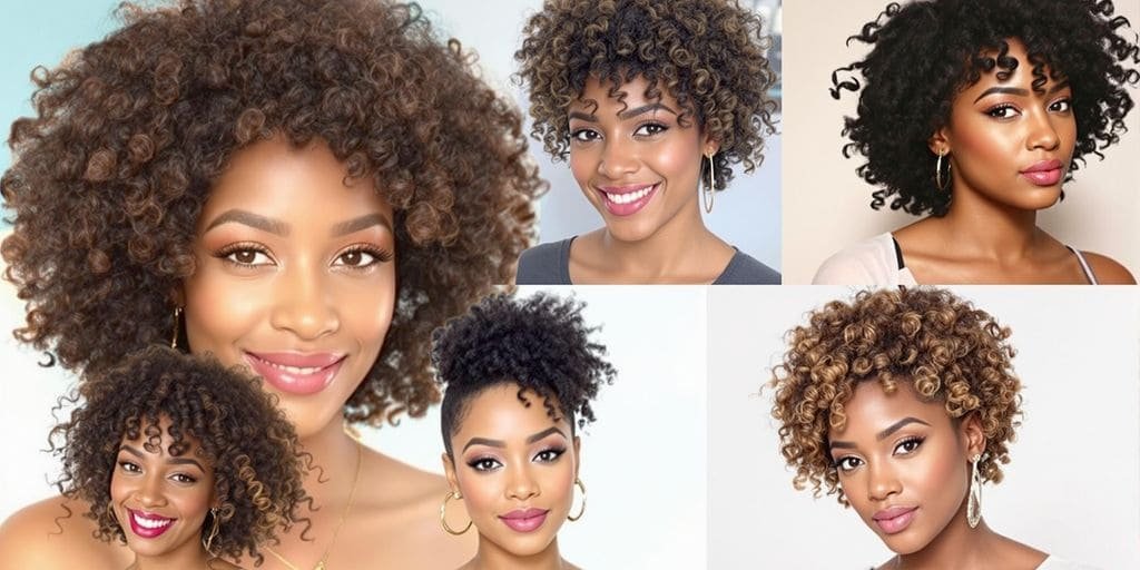 7 Estilos de Corte Curto para Cabelos Crespos e Rosto Redondo: Realce Sua Beleza!